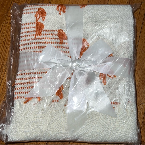 Revolution Home Lightweight Boho Throw in Orange NWT - Picture 2 of 7